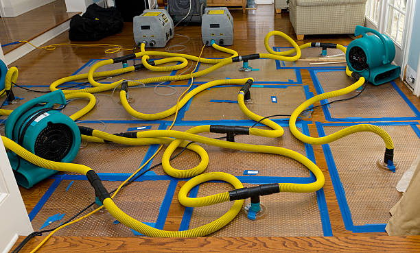 Professional Storm Water Damage Restoration technician working in Highland, NY